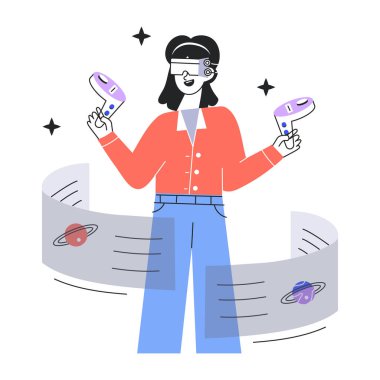 İşte VR kişisinin doğrusal küçük bir çizimi.