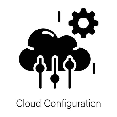 Bulut yapılandırmasını gösteren katı bir simge