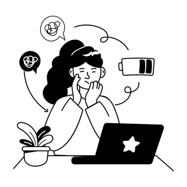 Modayı takip eden el, yorgun çalışanın küçük bir resmini çizdi