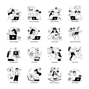 16 Üretkenlik Doodle Mini Çizimleri