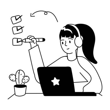 Görevin tamamlanması ile ilgili küçük çizimlere bakın