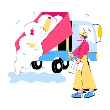 Modern karalama atık boşaltıcısının mini çizimi