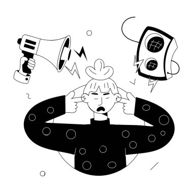 Gürültü kirliliğinin küçük bir çizimi