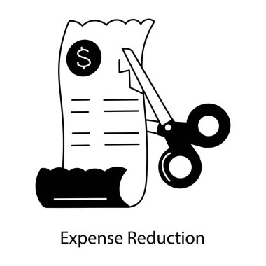 Masrafları azaltmak için elle çizilmiş bir simge