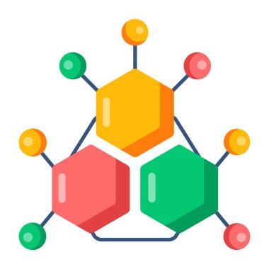 Düz biçimdeki molekülleri gösteren bir simge