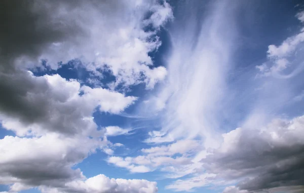 Blue sky with beautiful clouds Stock Photo