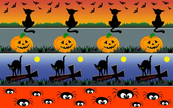 Frontières d'Halloween — Image vectorielle