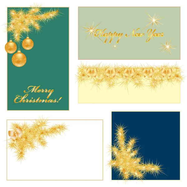 Gold cards — Stock Vector