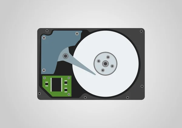 HDD interior, ilustración vectorial, diseño plano — Vector de stock