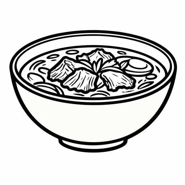 Bir kasede çorba resminin bir eps dosyasıyla vektör formatında resmedilmesi, bu resim yeniden düzenlenebilir ve kitaplar, posterler, tişörtler vs. için kullanılabilir.