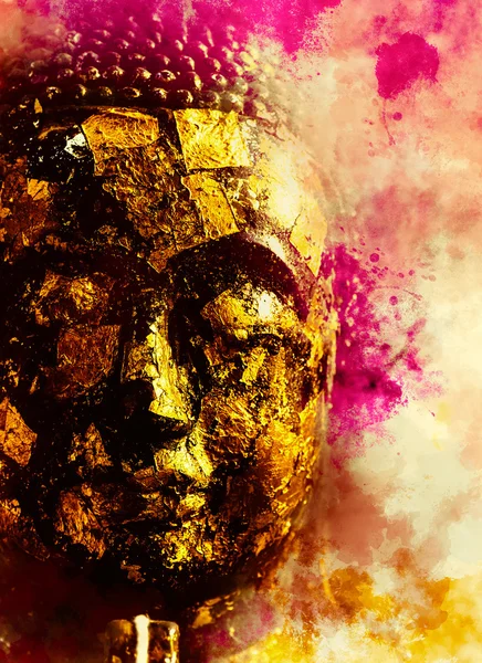 Buddha-Statue auf Grunge-Hintergrund. — Stockfoto