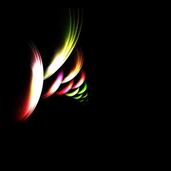 Curvas de arco-íris em preto . — Fotografia de Stock