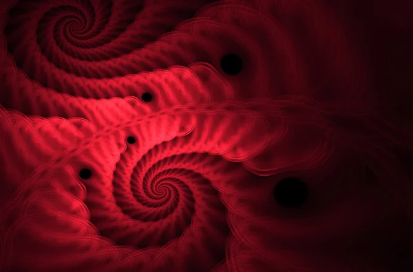 Red 3d fractals pattern. — Stock Photo, Image