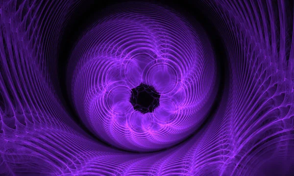 Purple fractals pattern on black. — Stock Photo, Image