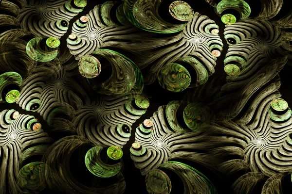 Modèle de fractales sur noir . — Photo