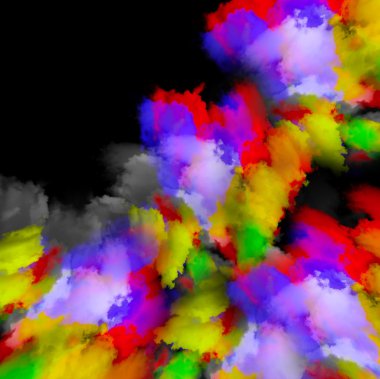 Gökkuşağı bulutlar siyah.