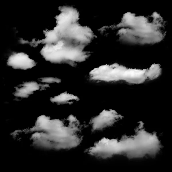 Nuages sur fond noir. — Photo