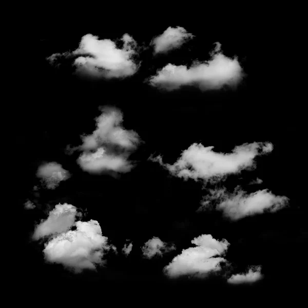 Nubes sobre fondo negro. — Foto de Stock