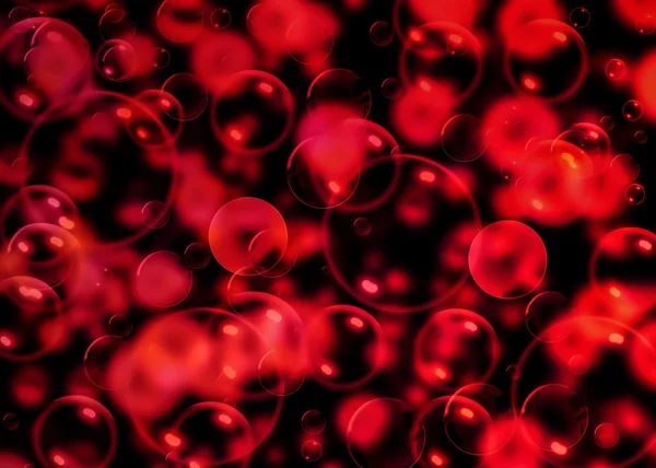 Latar belakang gelembung merah abstrak . — Stok Foto