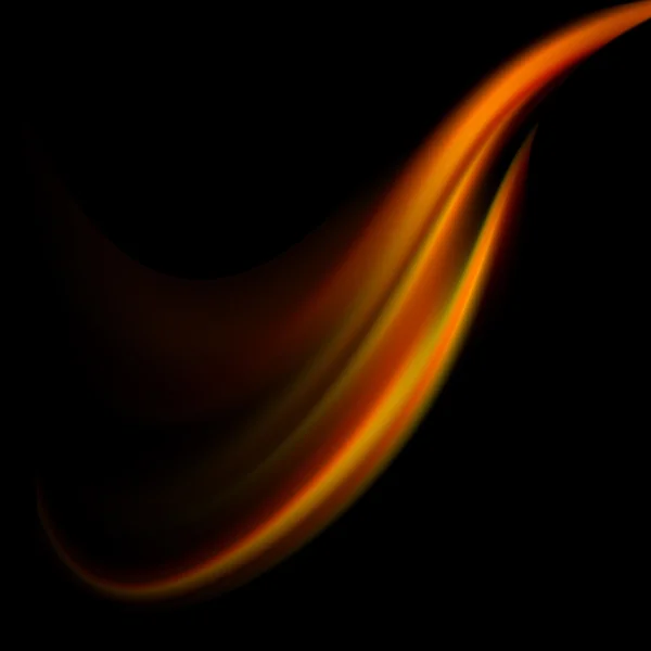 Fuego abstracto sobre negro . — Foto de Stock