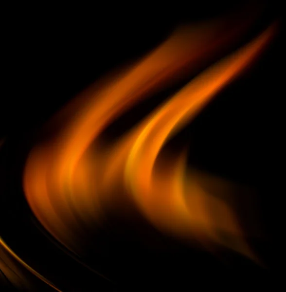 Fuego abstracto sobre negro . — Foto de Stock