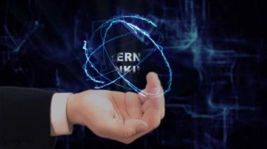 Boyalı el internet bankacılığını gösteriyor