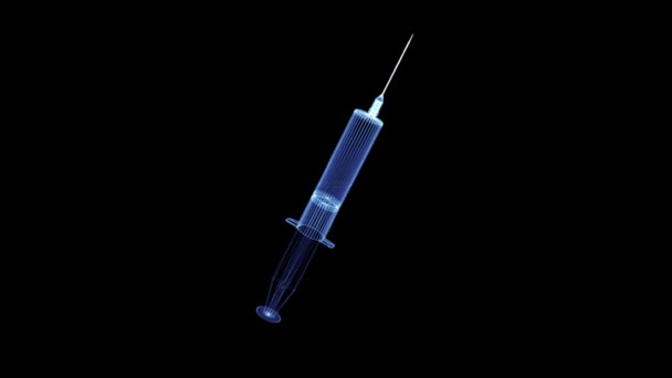 Hologram of syringe — Stock Video