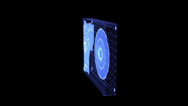 Hologramm der Festplatte — Stockvideo