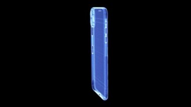 Üçlü kameralı akıllı telefonun hologramı
