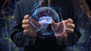 Erkek eller sanal VR kulaklığı etkinleştir