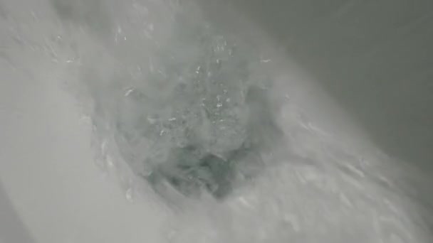 Flushing water down — Stock Video