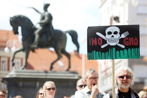 Protest gegen Monsanto, Zagreb, Kroatien — Stockfoto