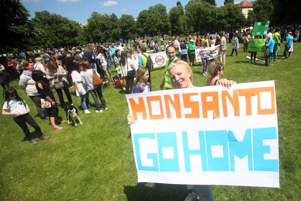 Protesto contra Monsanto, Zagreb, Croácia — Fotografia de Stock