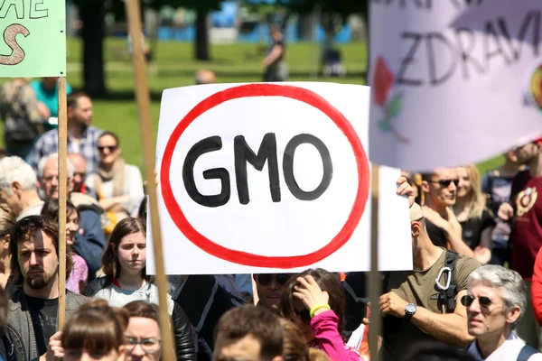 Protesto contra Monsanto, Zagreb, Croácia — Fotografia de Stock