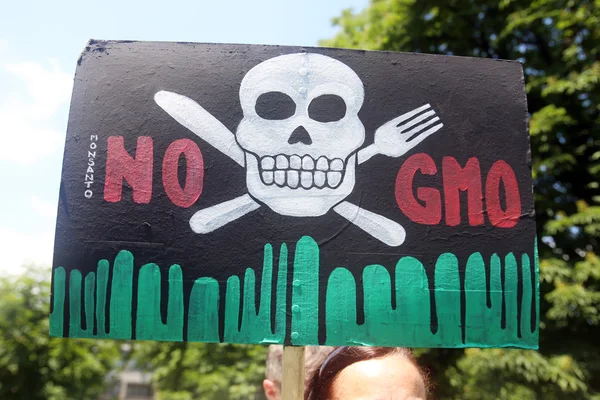 Protesto contra Monsanto, Zagreb, Croácia — Fotografia de Stock
