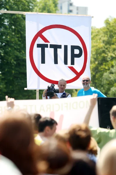 Protest tegen Monsanto, Zagreb, Kroatië — Stockfoto