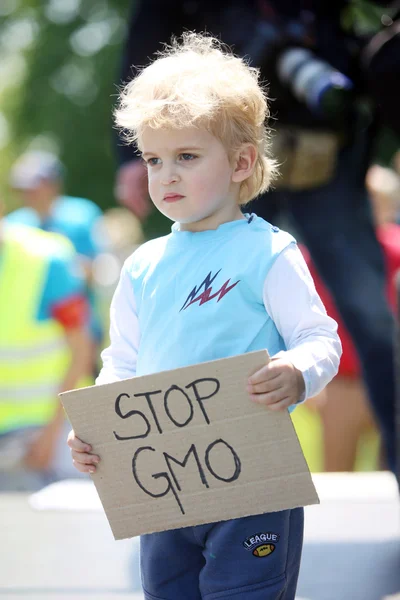 Protesto contra Monsanto, Zagreb, Croácia — Fotografia de Stock