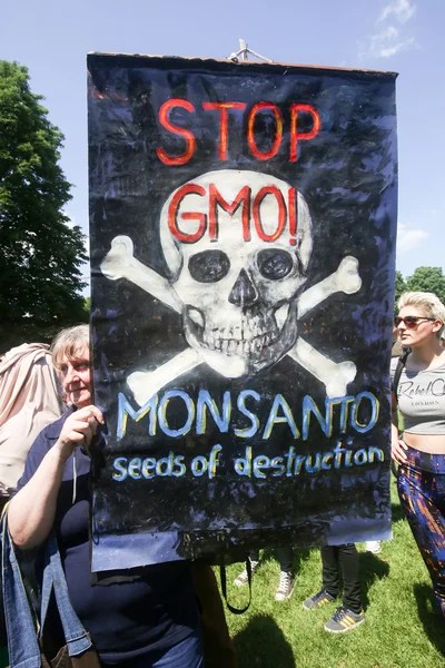 Protesto contra Monsanto, Zagreb, Croácia — Fotografia de Stock