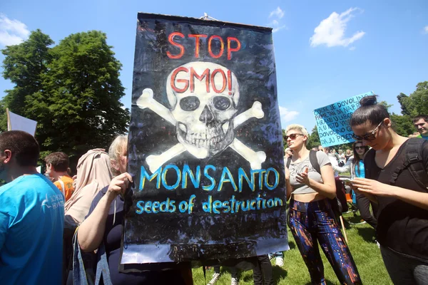 Protesto contra Monsanto, Zagreb, Croácia — Fotografia de Stock