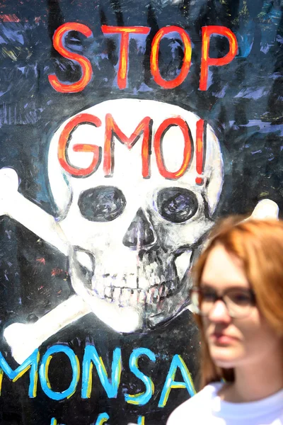 Διαμαρτυρία ενάντια Monsanto, Ζάγκρεμπ, Κροατία — Φωτογραφία Αρχείου