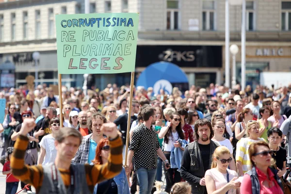 Protest mot Monsanto, Zagreb, Kroatien — Stockfoto