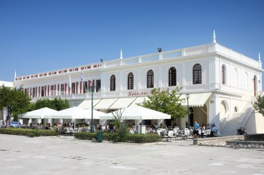 zakynthos adada zante kasaba meydanında Solomos