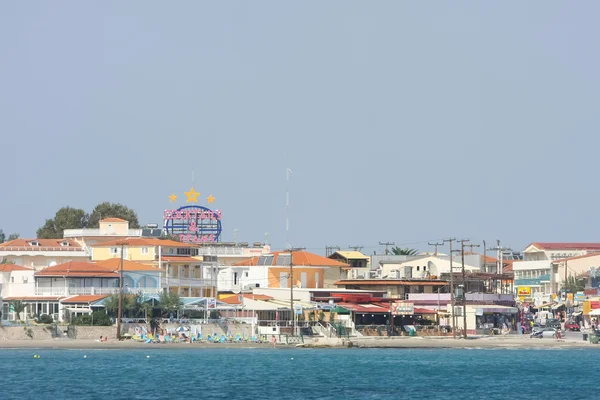 Vista da costa de Laganas na ilha Zakynthos — Fotografia de Stock