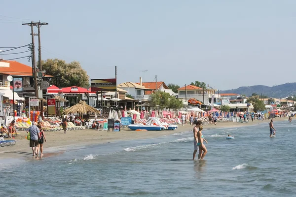 Laganas costa na ilha de Zakynthos, na Grécia — Fotografia de Stock