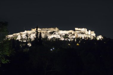 Atina akropolisi geceleri