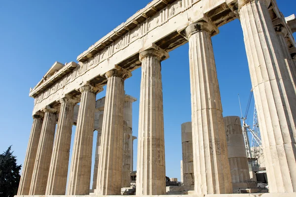 Columnas en el templo de Partenón — Foto de Stock