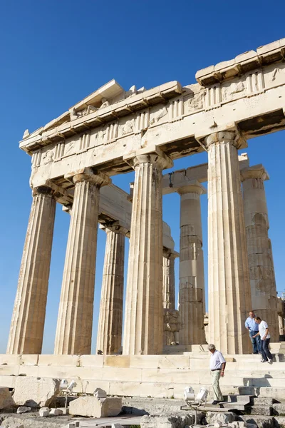 Columnas del Partenón en la Acrópolis — Foto de Stock