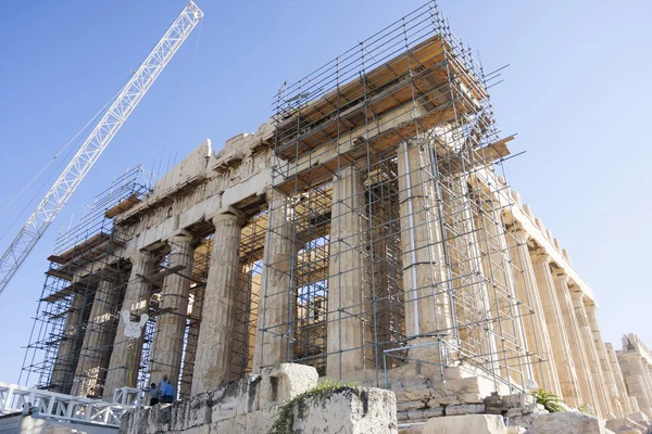 Reconstrucción del templo del Partenón en Atenas — Foto de Stock