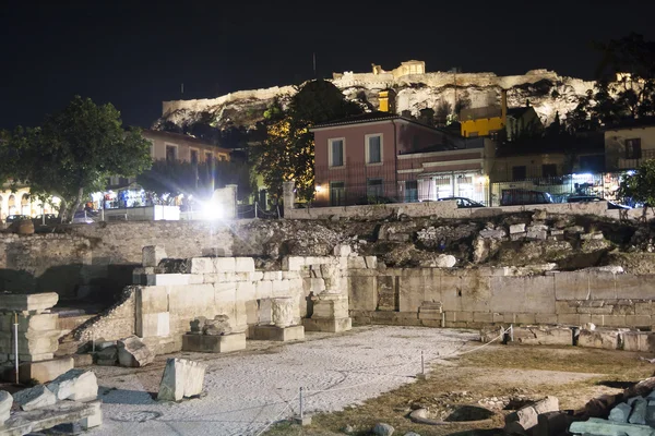 Ruins of Hadrian library — Stock Photo, Image