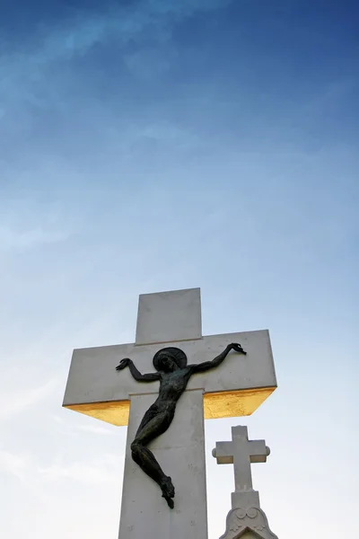 Steen kerk cross — Stockfoto